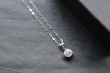 Load image into Gallery viewer, 9ct White Gold Cubic Zirconia Pendant and Chain