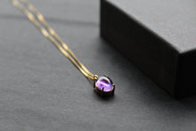Load image into Gallery viewer, Amethyst Gold On Silver Necklace