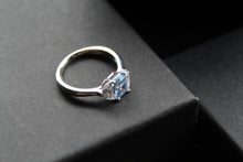 Load image into Gallery viewer, Aqua Cubic Zirconia Georgia Ring