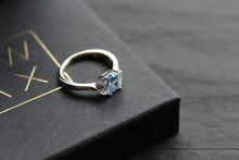 Load image into Gallery viewer, Aqua Cubic Zirconia Georgia Ring