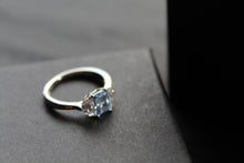 Load image into Gallery viewer, Aqua Cubic Zirconia Georgia Ring