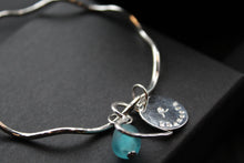Load image into Gallery viewer, Barmouth/Abermaw Aqua Wave Charm Bracelet