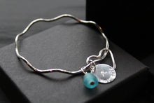 Load image into Gallery viewer, Barmouth/Abermaw Aqua Wave Charm Bracelet