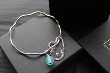 Load image into Gallery viewer, Barmouth/Abermaw Aqua Wave Charm Bracelet