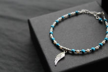 Load image into Gallery viewer, Beautiful Turquoise Angel Wing Bracelet