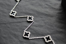 Load image into Gallery viewer, Black Enamel Vintage Flower Bracelet