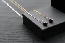 Load image into Gallery viewer, Black Pearl Drop Necklace