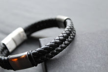 Load image into Gallery viewer, Black Stacked Braided Bracelet