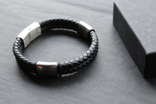 Load image into Gallery viewer, Black Stacked Braided Bracelet