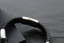 Load image into Gallery viewer, Black Stacked Braided Bracelet