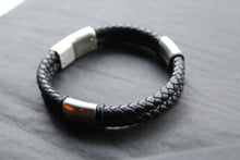 Load image into Gallery viewer, Black Stacked Braided Bracelet