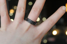 Load image into Gallery viewer, Black Zirconium Ruched Ring