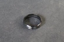 Load image into Gallery viewer, Black Zirconium Ruched Ring