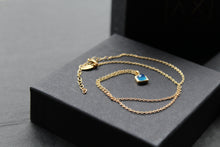 Load image into Gallery viewer, Blue Chalcedony Necklace with Diamond Tag