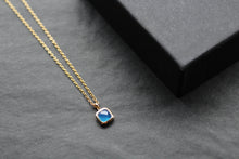 Load image into Gallery viewer, Blue Chalcedony Necklace with Diamond Tag