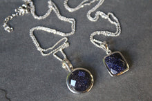 Load image into Gallery viewer, Blue Sandstone Pendant and Chain