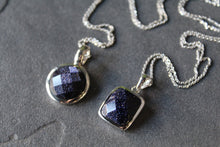 Load image into Gallery viewer, Blue Sandstone Pendant and Chain