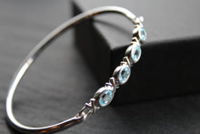 Load image into Gallery viewer, Blue Topaz Bangle
