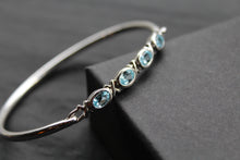 Load image into Gallery viewer, Blue Topaz Bangle