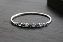 Load image into Gallery viewer, Blue Topaz Bangle