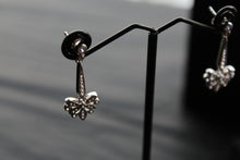 Load image into Gallery viewer, CZ Victorian Butterfly Drop Earrings
