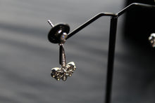 Load image into Gallery viewer, CZ Victorian Butterfly Drop Earrings