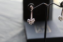 Load image into Gallery viewer, CZ Victorian Butterfly Drop Earrings