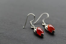 Load image into Gallery viewer, Celtic Marquis Carnelian Earrings
