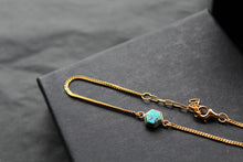 Load image into Gallery viewer, Chain Bracelet with Central Hexagon Turquoise