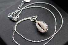 Load image into Gallery viewer, Cowrie Shell Encased in Silver