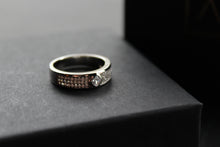 Load image into Gallery viewer, Cubic Zirconia Band with Solitaire Ring