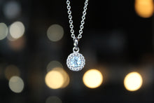 Load image into Gallery viewer, Dainty Blue & White Topaz Pendant & Chain