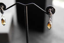 Load image into Gallery viewer, Dainty Double Drop Earrings with Golden Citrine
