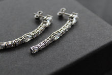 Load image into Gallery viewer, Diamonfire Oval and Round Zirconia Drop Earrings