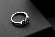 Load image into Gallery viewer, Emerald Cubic Zirconia Celtic Dreams Ring