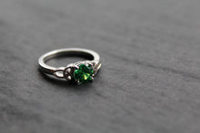 Load image into Gallery viewer, Emerald Cubic Zirconia Celtic Dreams Ring