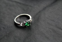 Load image into Gallery viewer, Emerald Cubic Zirconia Celtic Dreams Ring