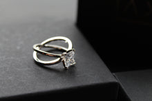 Load image into Gallery viewer, Emerald Cut CZ Double Band Ring