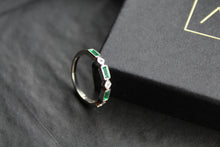 Load image into Gallery viewer, Emerald Green Eternity Ring