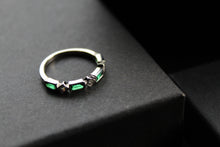 Load image into Gallery viewer, Emerald Green Eternity Ring
