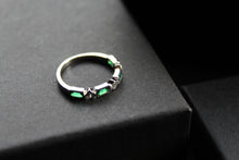 Load image into Gallery viewer, Emerald Green Eternity Ring