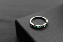 Load image into Gallery viewer, Emerald Green Eternity Ring