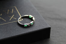 Load image into Gallery viewer, Emerald Green Eternity Ring