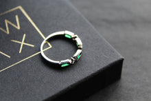Load image into Gallery viewer, Emerald Green Eternity Ring