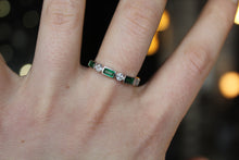 Load image into Gallery viewer, Emerald Green Eternity Ring