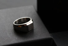 Load image into Gallery viewer, Fred Bennett Signet Ring with Gun Metal IP Detail