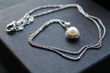 Load image into Gallery viewer, Freshwater Pearl & CZ Crystal Necklace