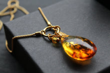 Load image into Gallery viewer, Gold Vermeil Ombre Amber Necklace