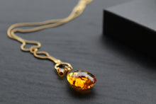 Load image into Gallery viewer, Gold Vermeil Ombre Amber Necklace