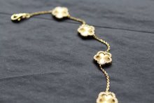 Load image into Gallery viewer, Gold Vermeil Vintage Flower Bracelet with CZ